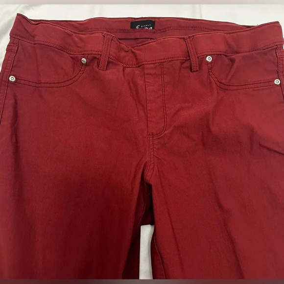 Simply Emma Red Stretchy Skinny Leg Pants Size 20W - Picture 2 of 5